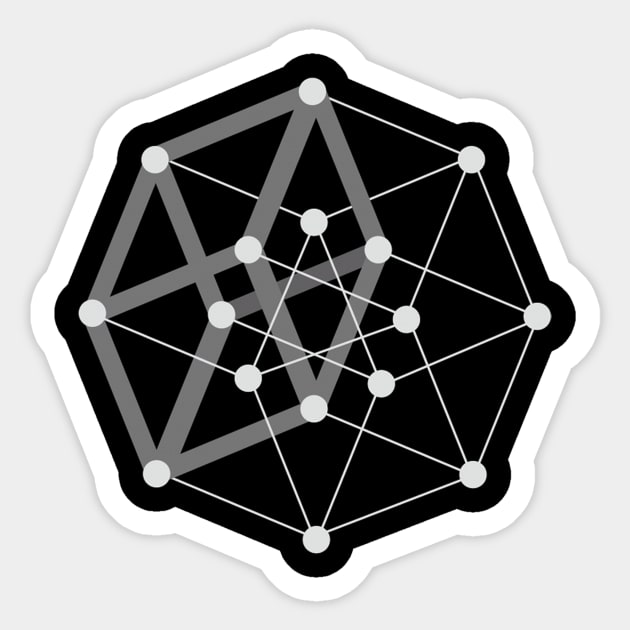 Hypercube Sticker by kipstewart